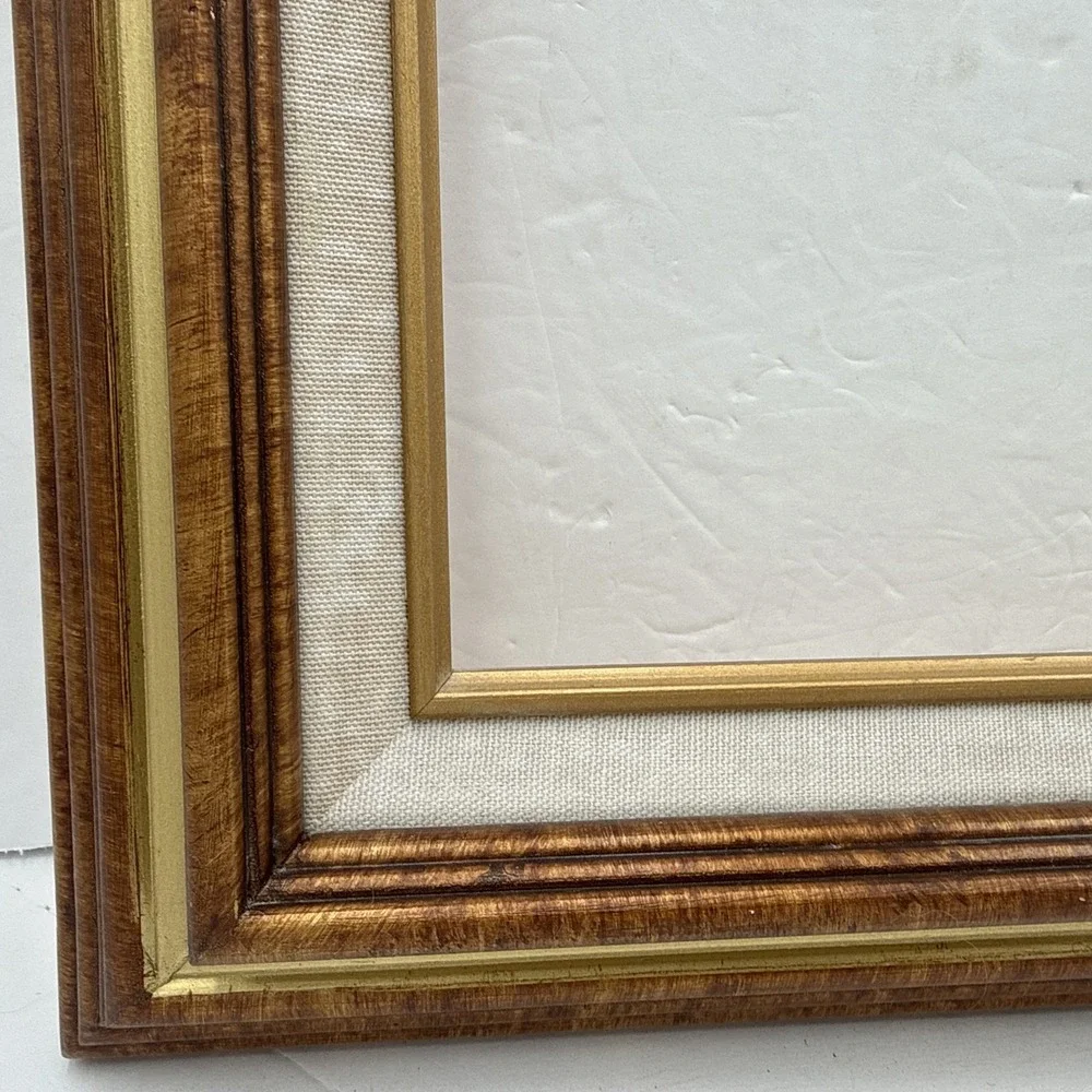 Vtg‎ Ornate Gold Carved Wood Hold A 14x11